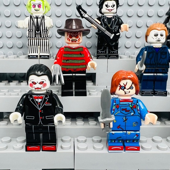 Horror Movie Custom Minifigure Set of 8 Michael Myers Freddy Krueger Jason - Picture 2 of 6